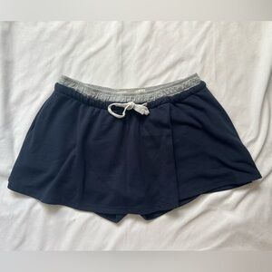 Pull&Bear Navy Shorts with Gray Waistband